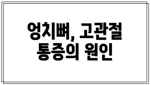 엉치뼈, 고관절 통증의 원인
