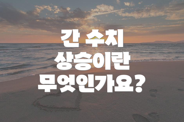 간 수치 상승이란 무엇인가요?