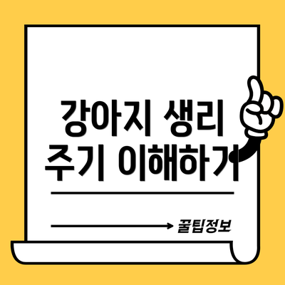 강아지 생리 주기 이해하기