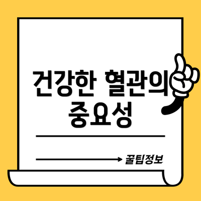 건강한 혈관의 중요성