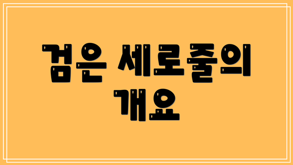 검은 세로줄의 개요