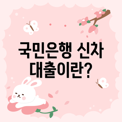 국민은행 신차 대출이란?