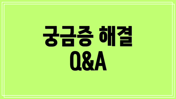 궁금증 해결 Q&A