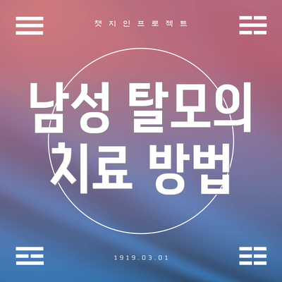 남성 탈모의 치료 방법