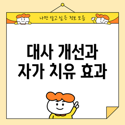 대사 개선과 자가 치유 효과