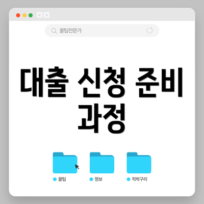 대출 신청 준비 과정