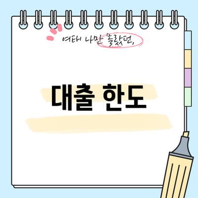 대출 한도