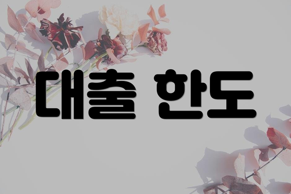 대출 한도