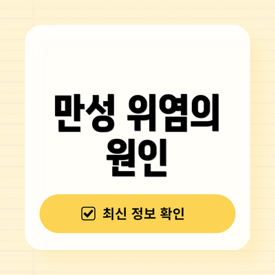 만성 위염의 원인