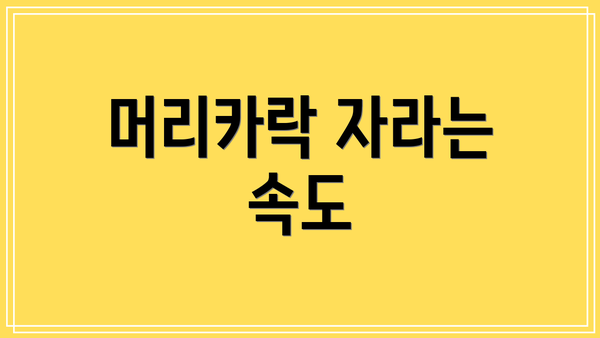 머리카락 자라는 속도