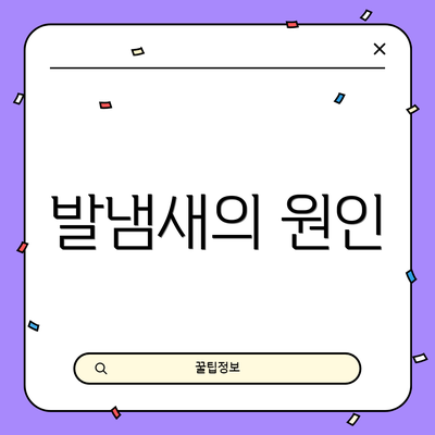 발냄새의 원인