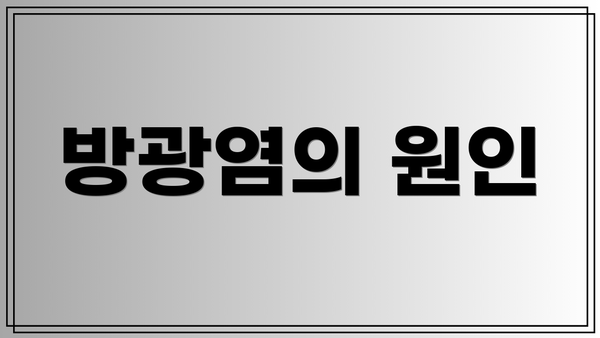 방광염의 원인