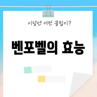 벤포벨의 효능