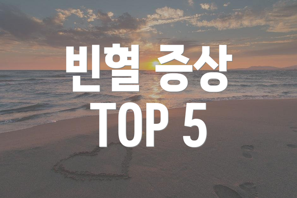 빈혈 증상 TOP 5