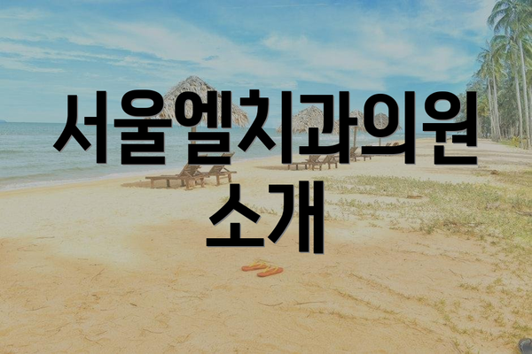 서울엘치과의원 소개