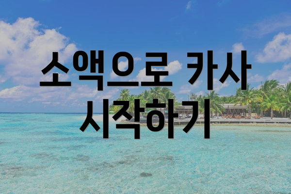 소액으로 카사 시작하기