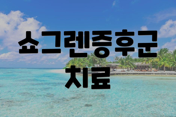 쇼그렌증후군 치료