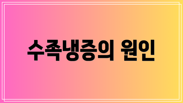 수족냉증의 원인