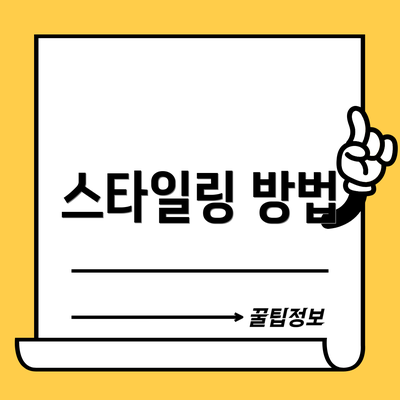 스타일링 방법