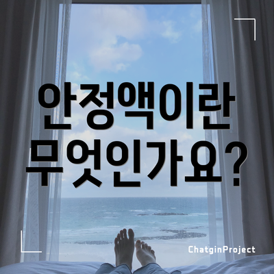 안정액이란 무엇인가요?