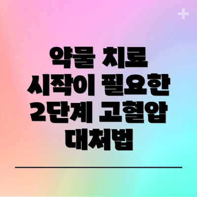 약물 치료 시작이 필요한 2단계 고혈압 대처법