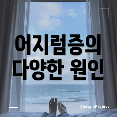 어지럼증의 다양한 원인