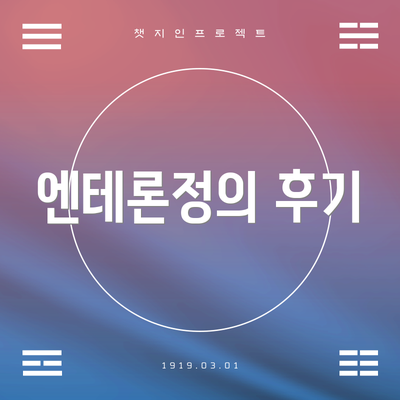 엔테론정의 후기