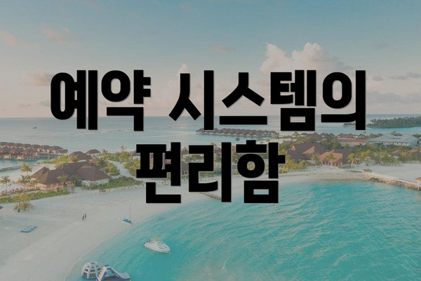 예약 시스템의 편리함