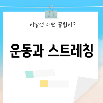 운동과 스트레칭