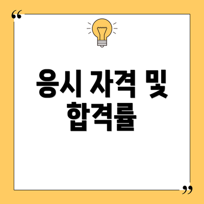 응시 자격 및 합격률