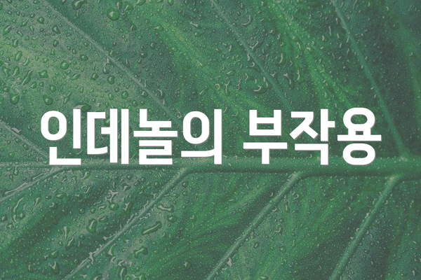 인데놀의 부작용