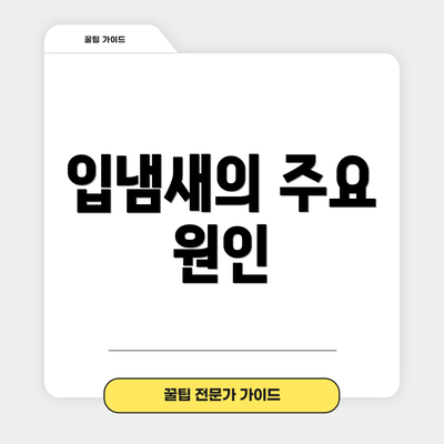입냄새의 주요 원인