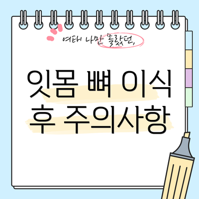 잇몸 뼈 이식 후 주의사항