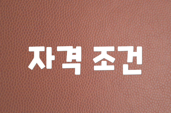 자격 조건