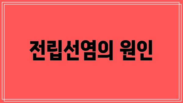 전립선염의 원인