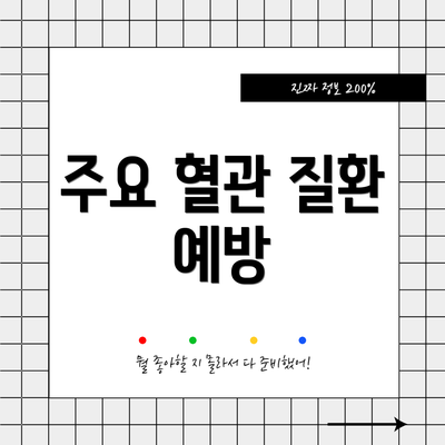 주요 혈관 질환 예방