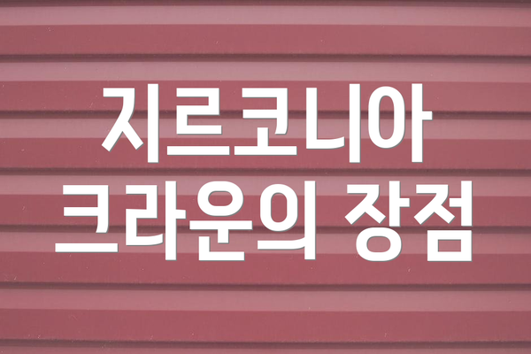 지르코니아 크라운의 장점