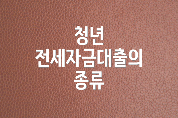청년 전세자금대출의 종류