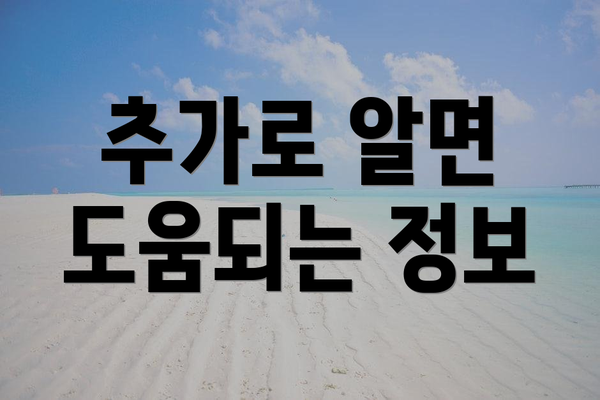 추가로 알면 도움되는 정보