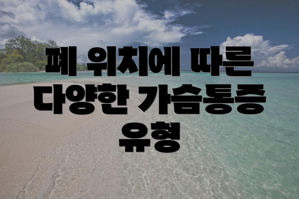 폐 위치에 따른 다양한 가슴통증 유형