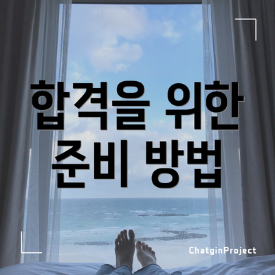 합격을 위한 준비 방법