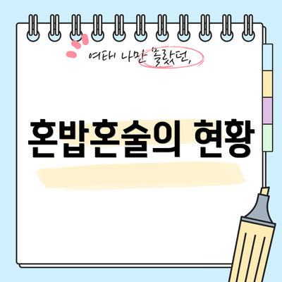 혼밥혼술의 현황