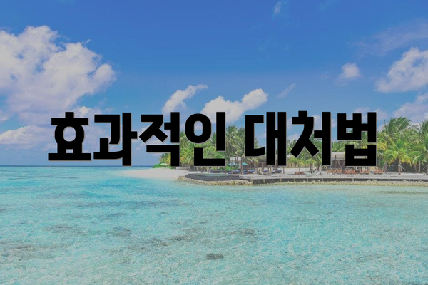 효과적인 대처법