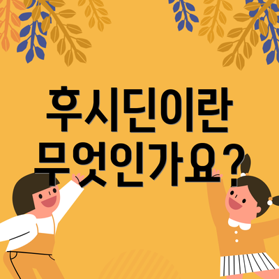 후시딘이란 무엇인가요?