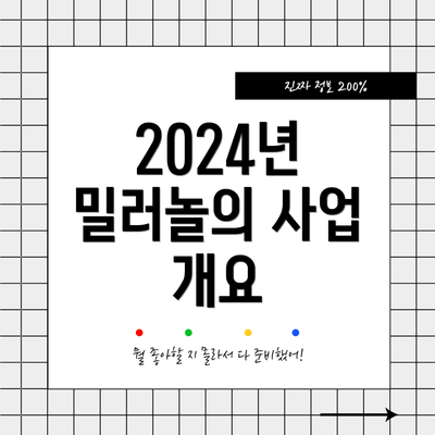 2024년 밀러놀의 사업 개요