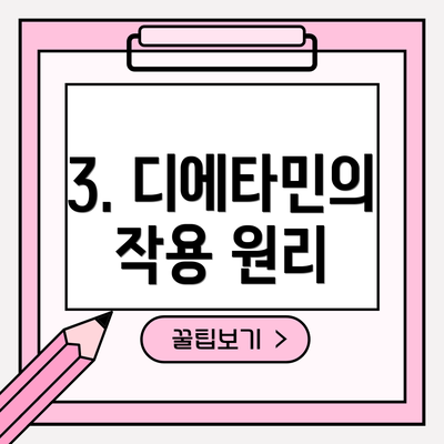 3. 디에타민의 작용 원리