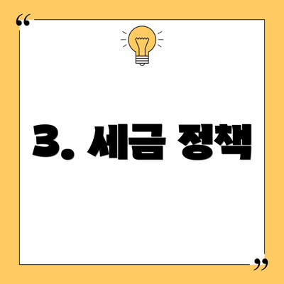 3. 세금 정책