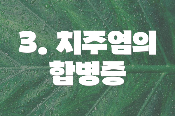 3. 치주염의 합병증