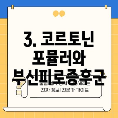 3. 코르토닌 포뮬러와 부신피로증후군