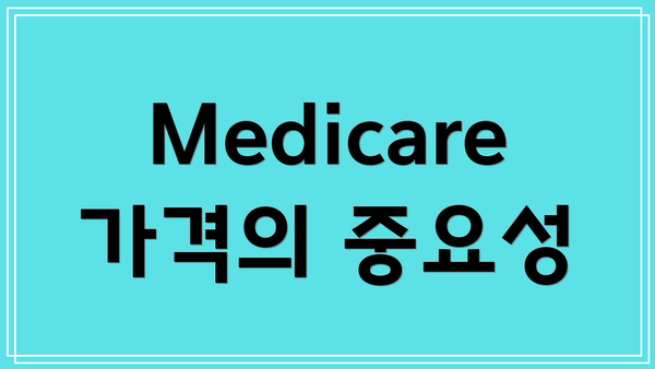 Medicare 가격의 중요성